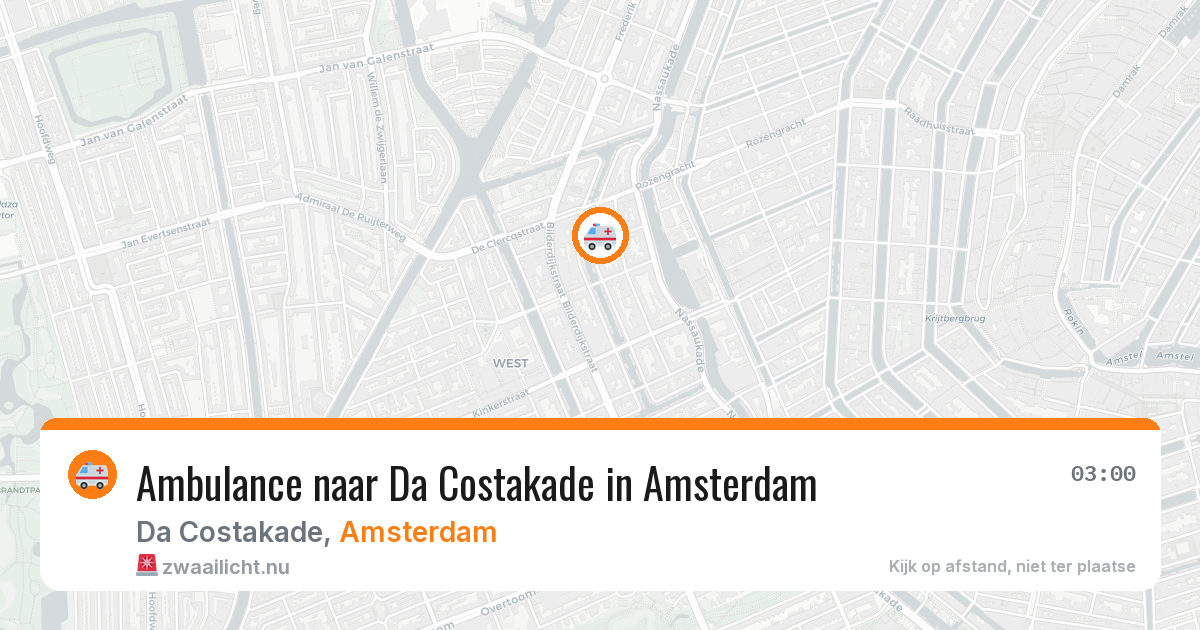 Ambulance naar Da Costakade in Amsterdam — 13 mei 2026