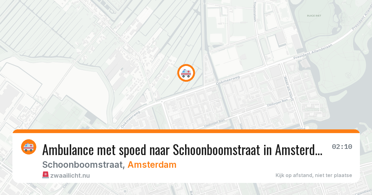 Ambulance met spoed naar Schoonboomstraat in Amsterdam — 1 jun 2026