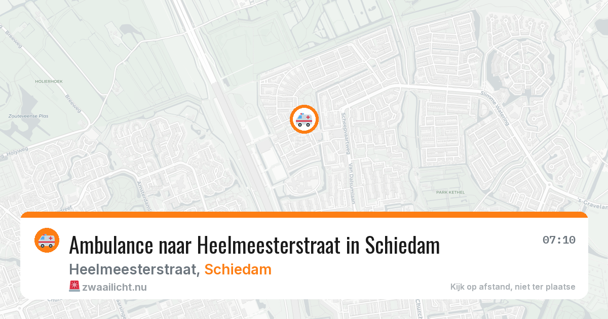 Ambulance naar Heelmeesterstraat in Schiedam — 21 mei 2026