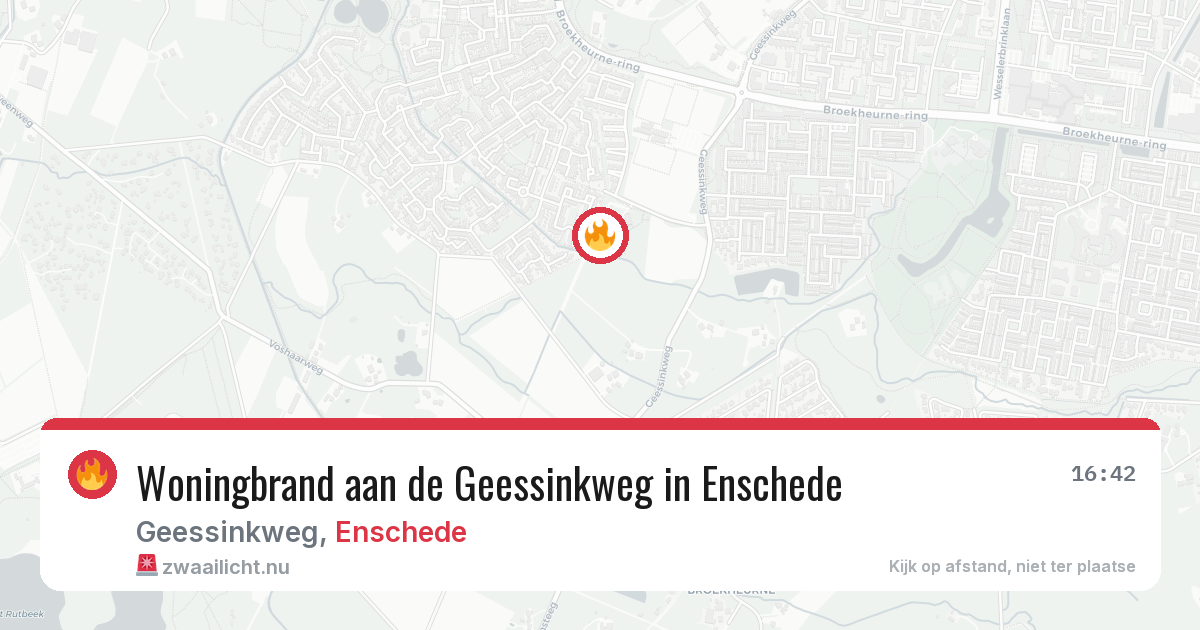 Woningbrand aan de Geessinkweg in Enschede — 26 jan 2026