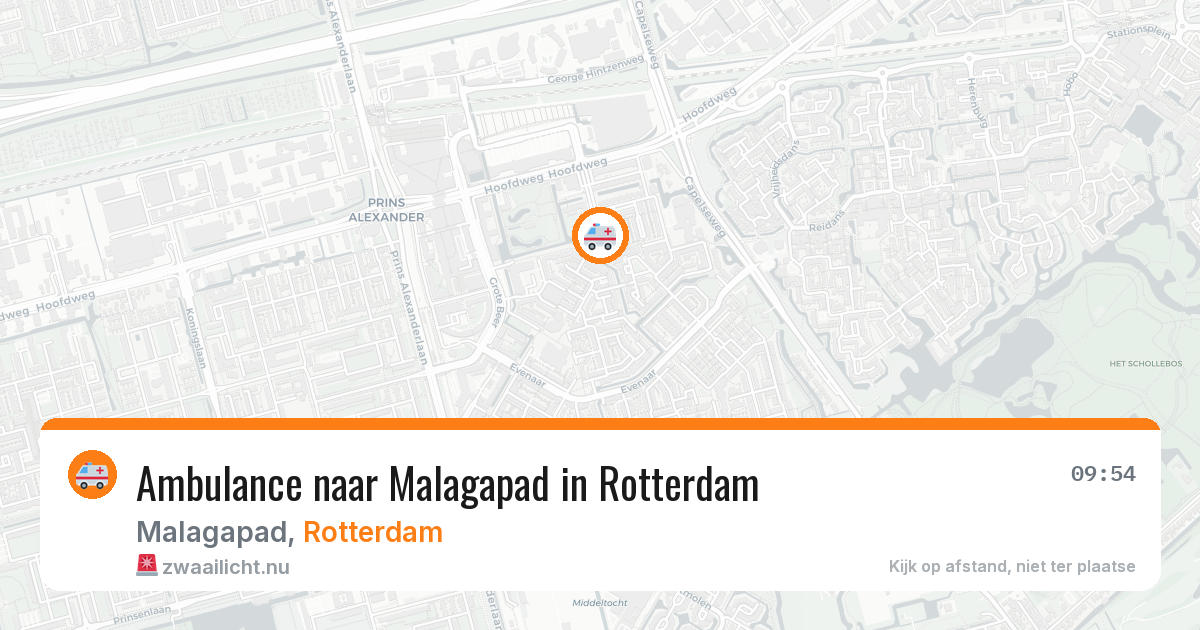 Ambulance naar Malagapad in Rotterdam — 14 mei 2026