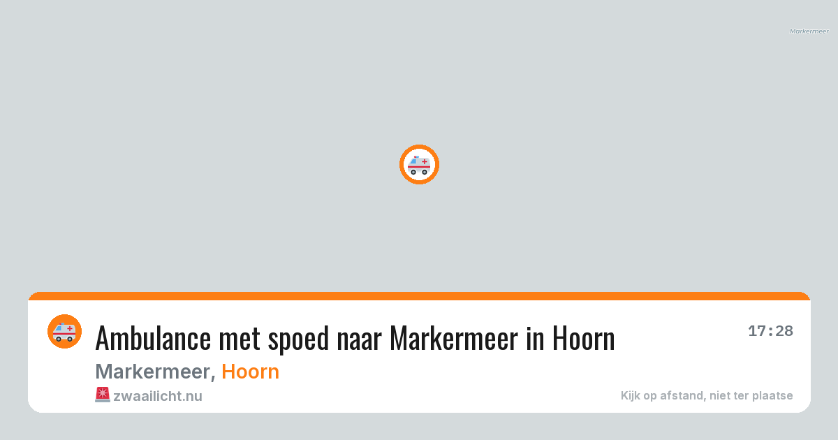 Ambulance met spoed naar Markermeer in Hoorn — 15 jul 2026