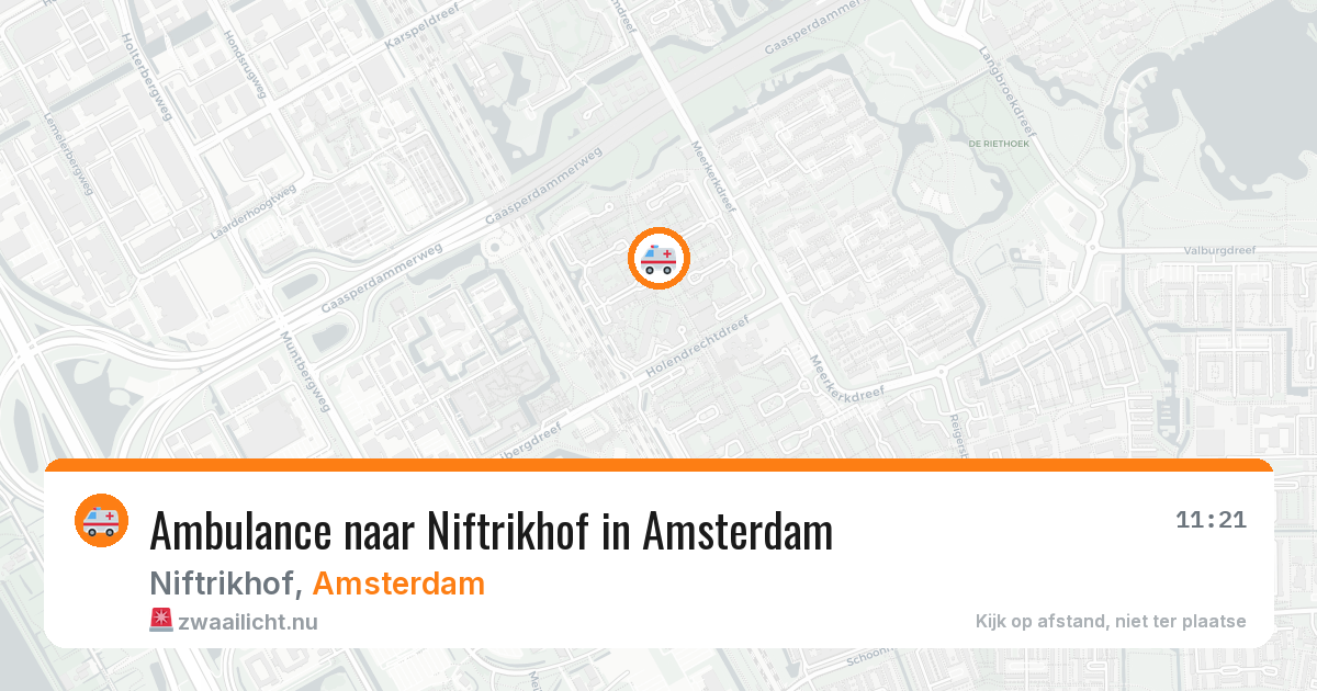 Ambulance naar Niftrikhof in Amsterdam — 24 jul 2026