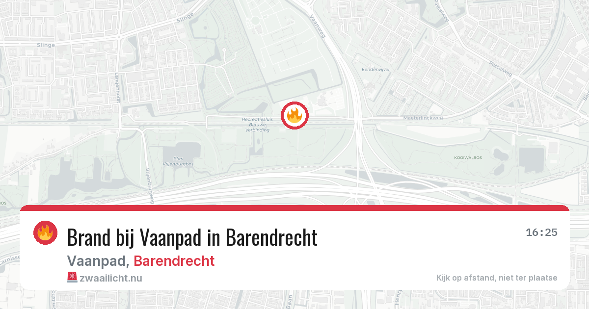 Brand bij Vaanpad in Barendrecht — 5 jun 2026