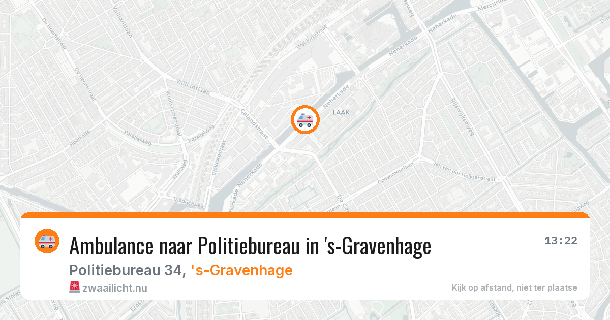 Ambulance naar Politiebureau in 's-Gravenhage — 8 jun 2026