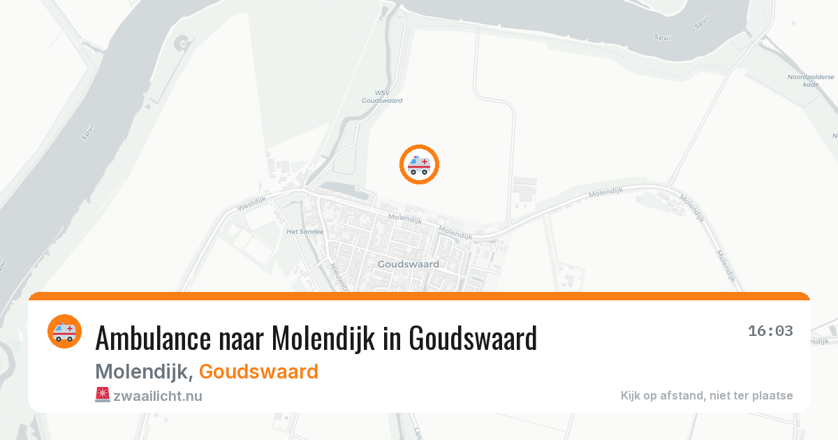 Ambulance naar Molendijk in Goudswaard — 24 jul 2026