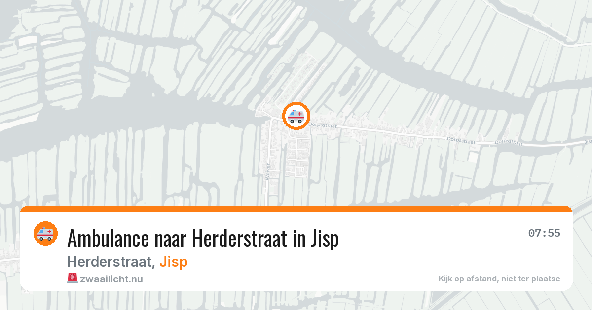 Ambulance naar Herderstraat in Jisp — 13 jul 2026