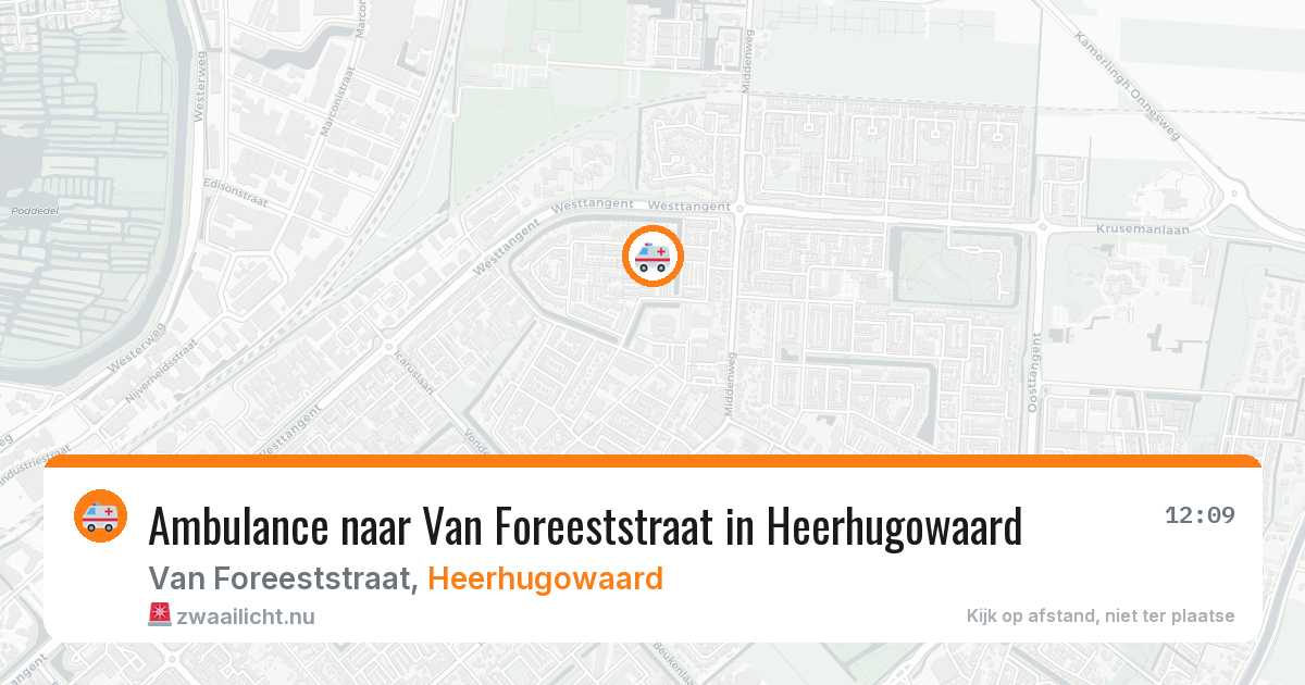 Ambulance naar Van Foreeststraat in Heerhugowaard — 18 mei 2026