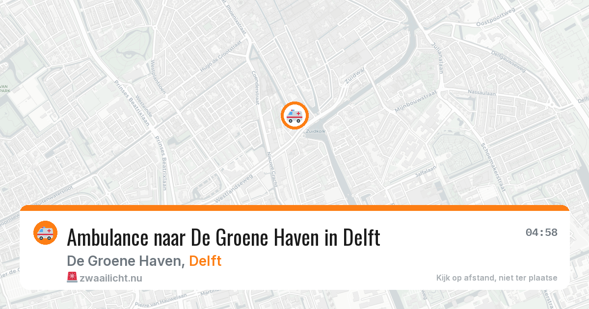 Ambulance naar De Groene Haven in Delft — 4 jun 2026