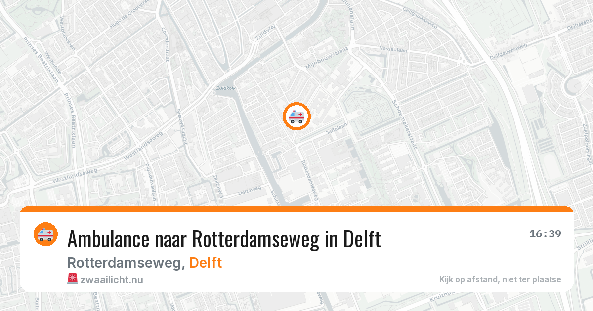 Ambulance naar Rotterdamseweg in Delft — 18 jul 2026
