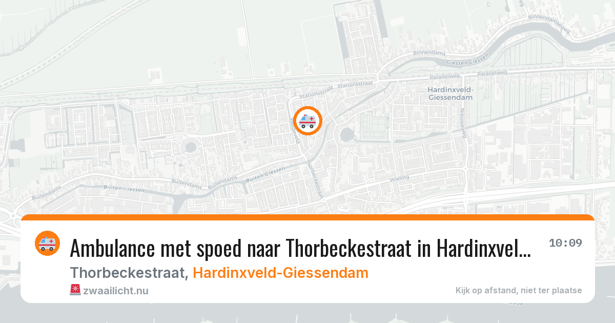 Ambulance met spoed naar Thorbeckestraat in Hardinxveld-Giessendam — 17 jan 2026