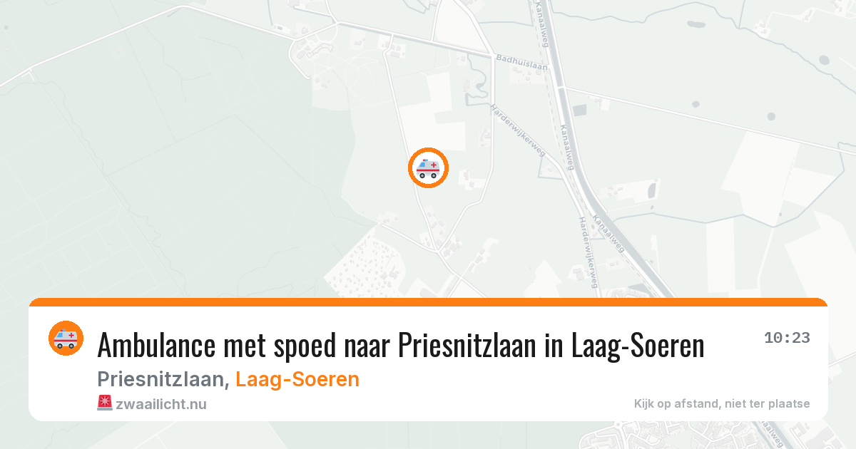 Ambulance met spoed naar Priesnitzlaan in Laag-Soeren — 16 mei 2026