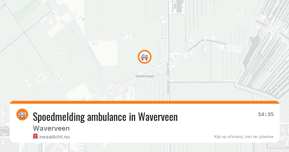 Spoedmelding ambulance in Waverveen — 21 jul 2026