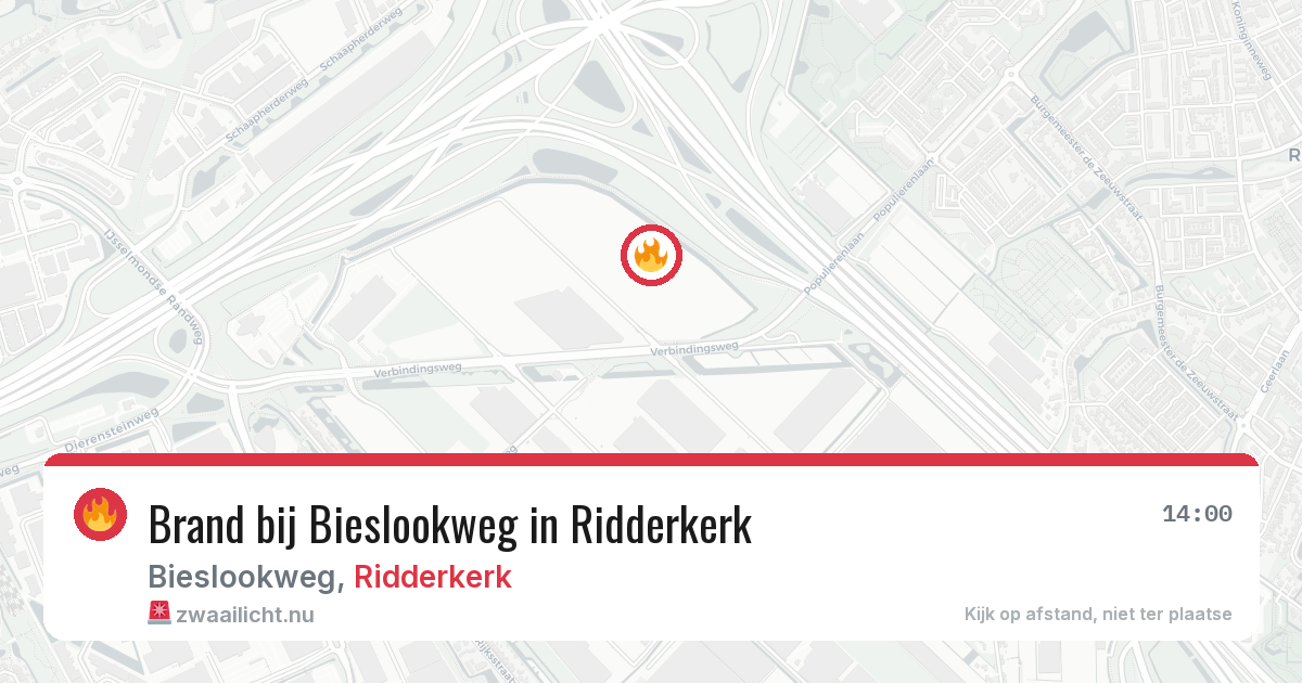 Brand bij Bieslookweg in Ridderkerk — 20 jul 2026