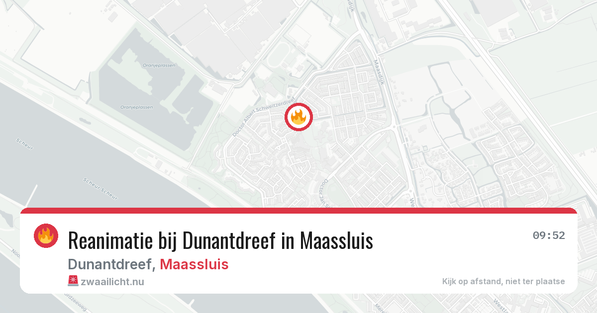 Reanimatie bij Dunantdreef in Maassluis — 16 jul 2026
