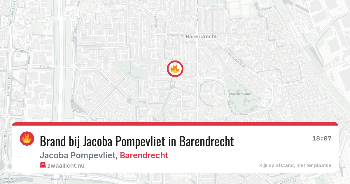 Brand bij Jacoba Pompevliet in Barendrecht — 29 mei 2026