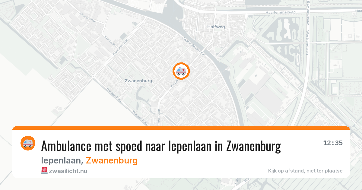 Ambulance met spoed naar Iepenlaan in Zwanenburg — 31 mrt 2026