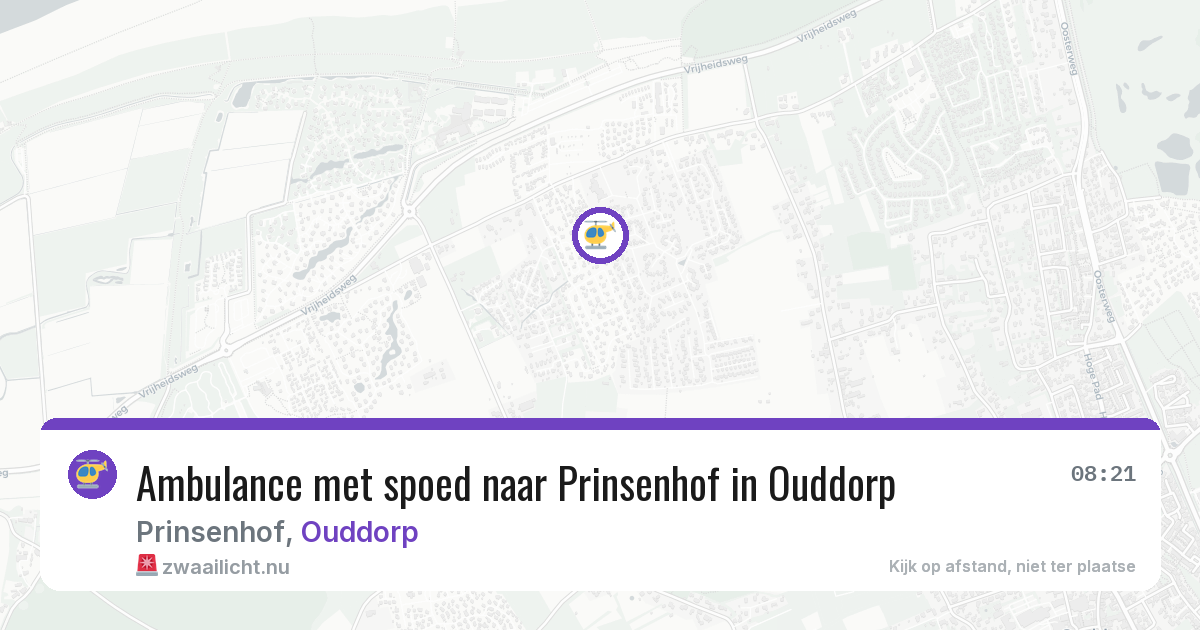 Ambulance met spoed naar Prinsenhof in Ouddorp — 22 mrt 2026