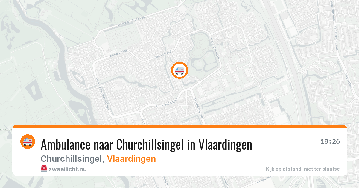 Ambulance naar Churchillsingel in Vlaardingen — 1 jun 2026