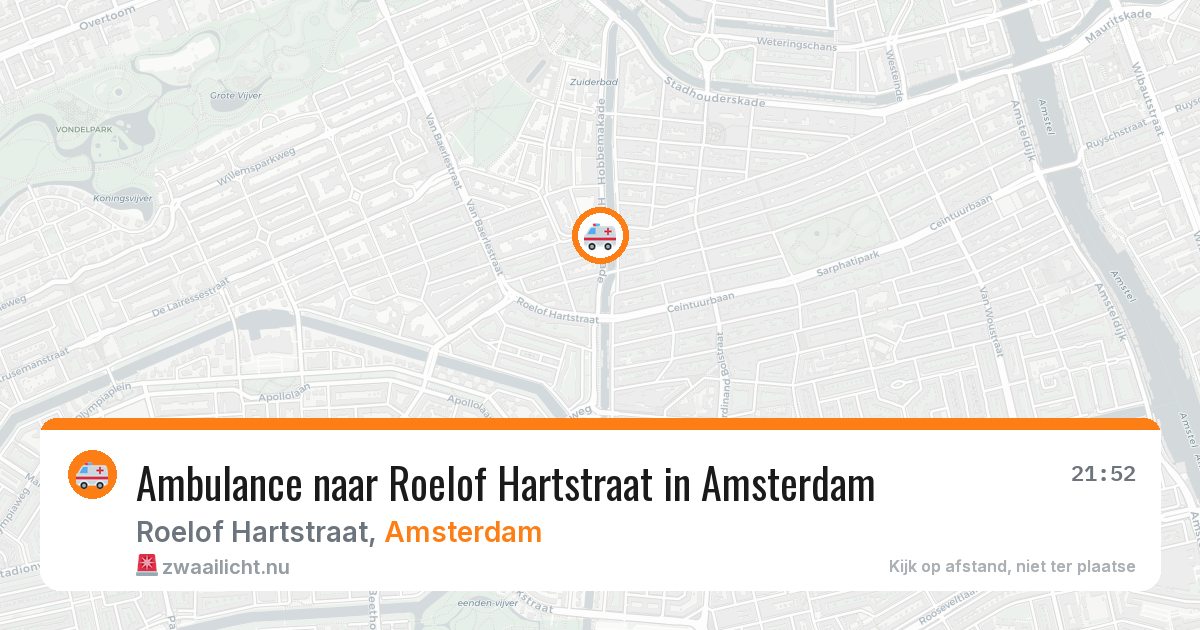 Ambulance naar Roelof Hartstraat in Amsterdam — 23 jul 2026