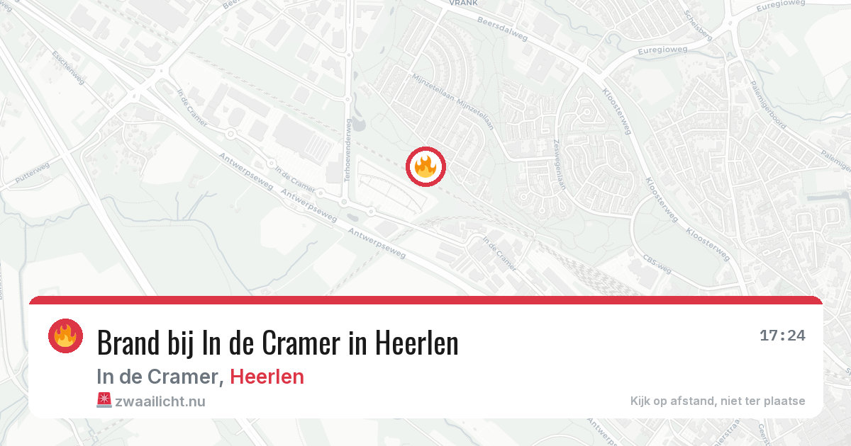Brand bij In de Cramer in Heerlen — 23 jul 2026