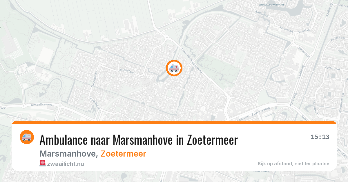 Ambulance naar Marsmanhove in Zoetermeer — 16 jul 2026