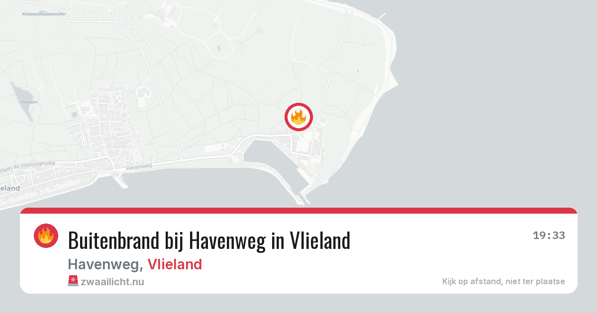 Buitenbrand bij Havenweg in Vlieland — 27 jun 2026