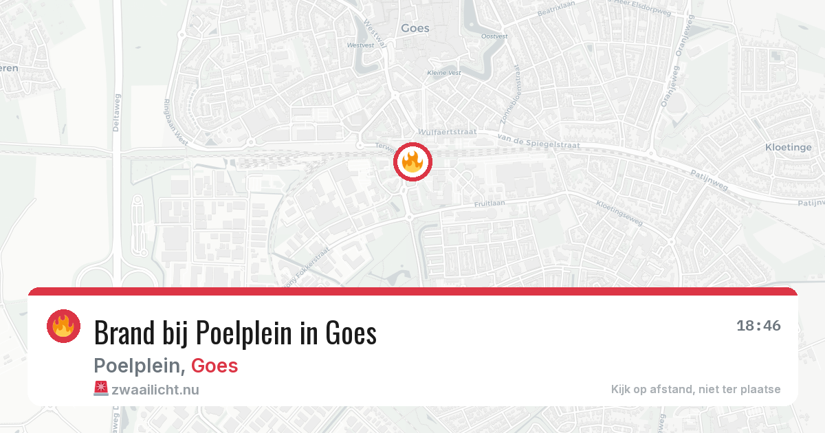 Brand bij Poelplein in Goes — 6 mei 2026
