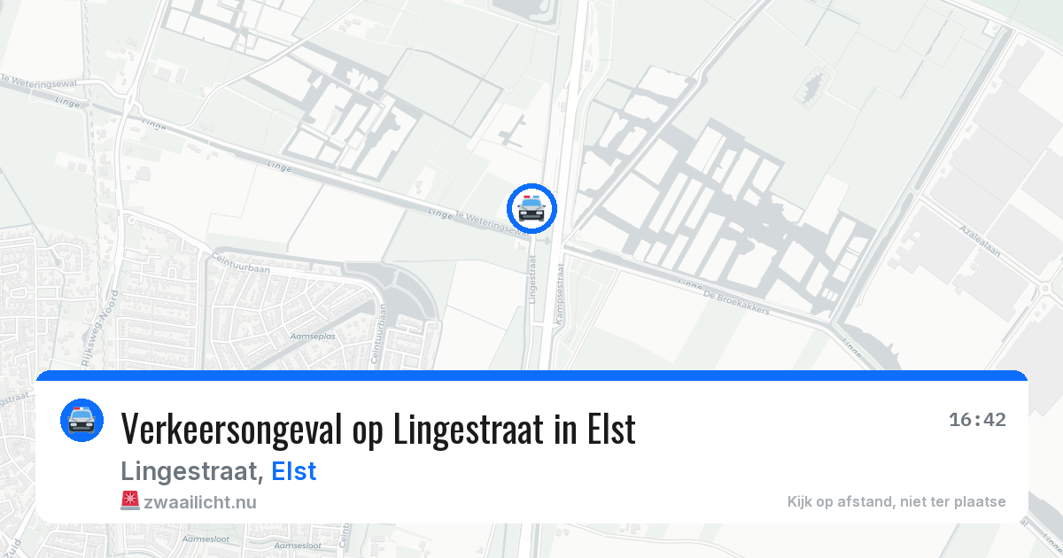 Verkeersongeval op Lingestraat in Elst — 18 mrt 2026