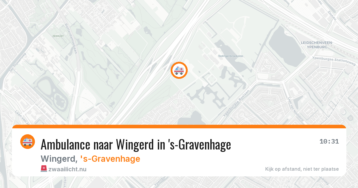Ambulance naar Wingerd in 's-Gravenhage — 12 jul 2026