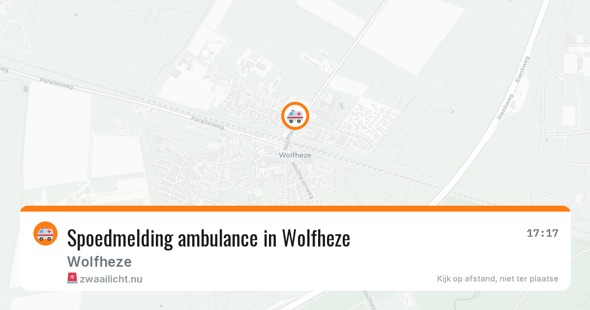 Spoedmelding ambulance in Wolfheze — 12 mei 2026