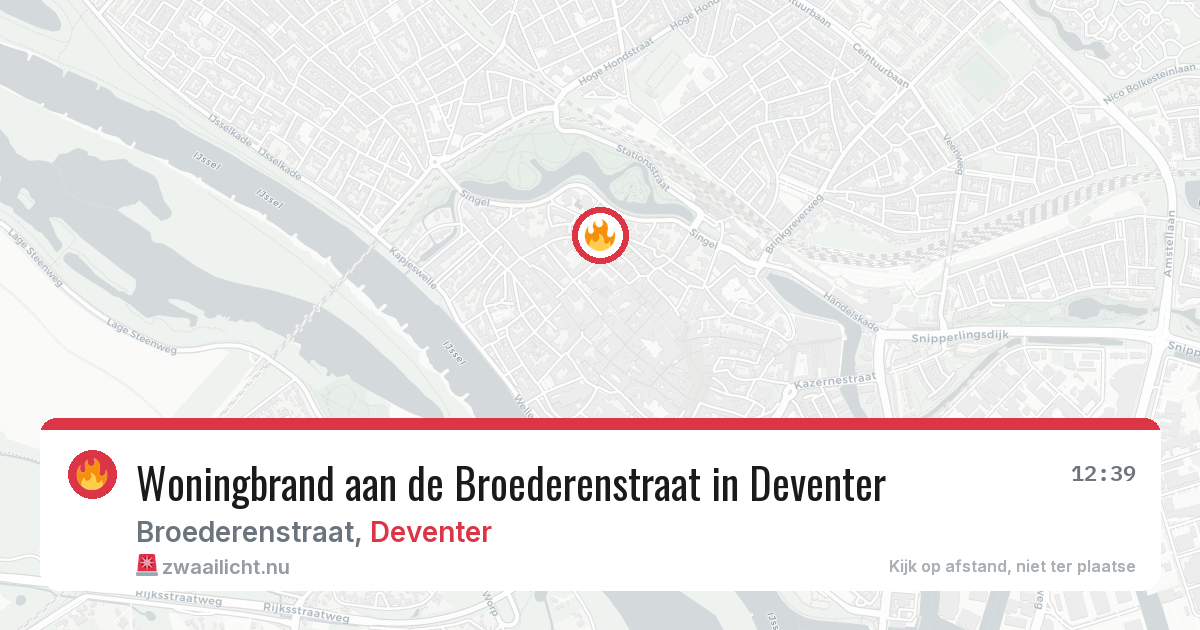 Woningbrand aan de Broederenstraat in Deventer — 15 jul 2026