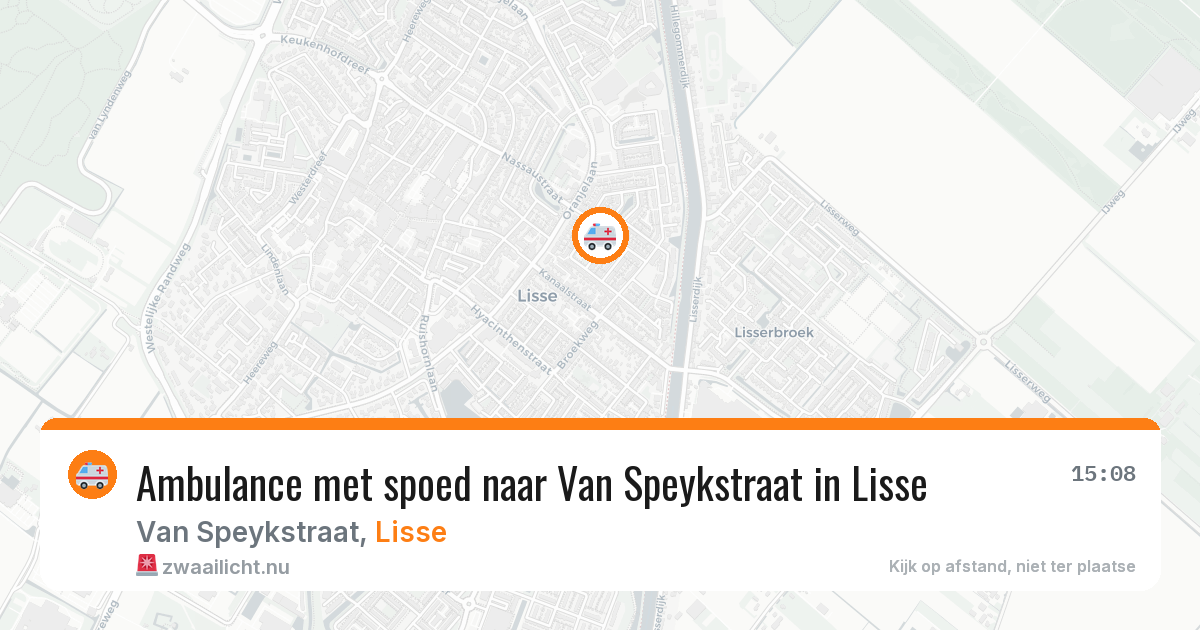 Ambulance met spoed naar Van Speykstraat in Lisse — 6 apr 2026