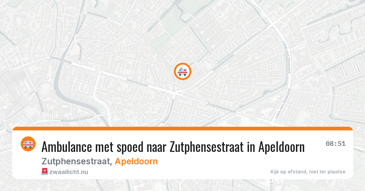 Ambulance met spoed naar Zutphensestraat in Apeldoorn — 9 mei 2026