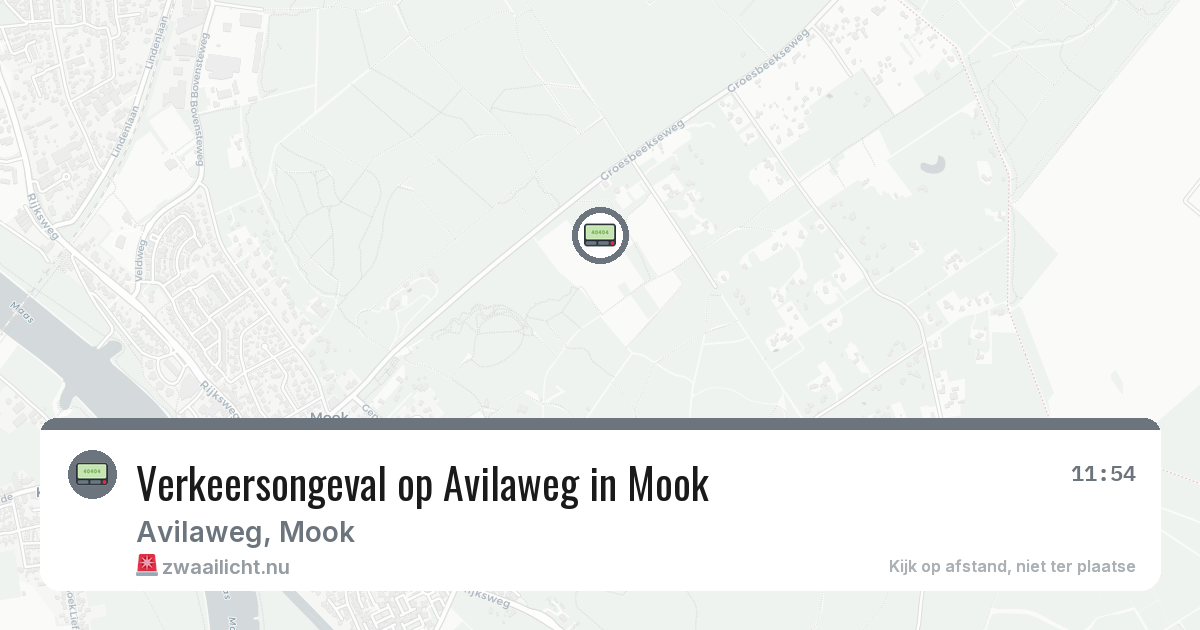 Verkeersongeval op Avilaweg in Mook — 6 jul 2026