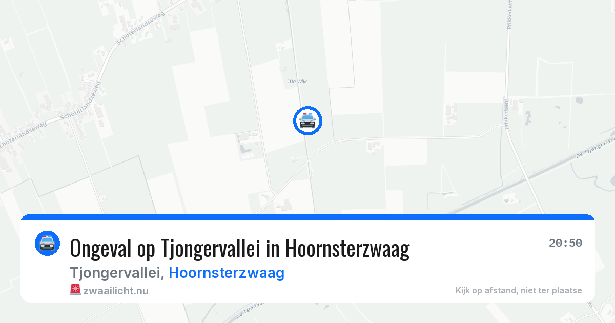 Ongeval op Tjongervallei in Hoornsterzwaag — 29 jan 2026