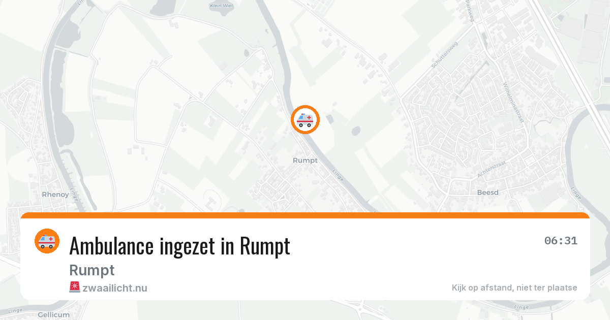 Ambulance ingezet in Rumpt — 27 mei 2026 | 🚨 Zwaailicht.nu