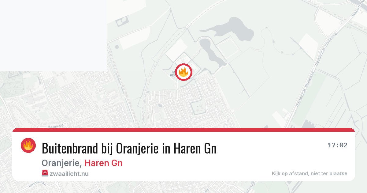 Buitenbrand bij Oranjerie in Haren Gn — 24 mei 2026