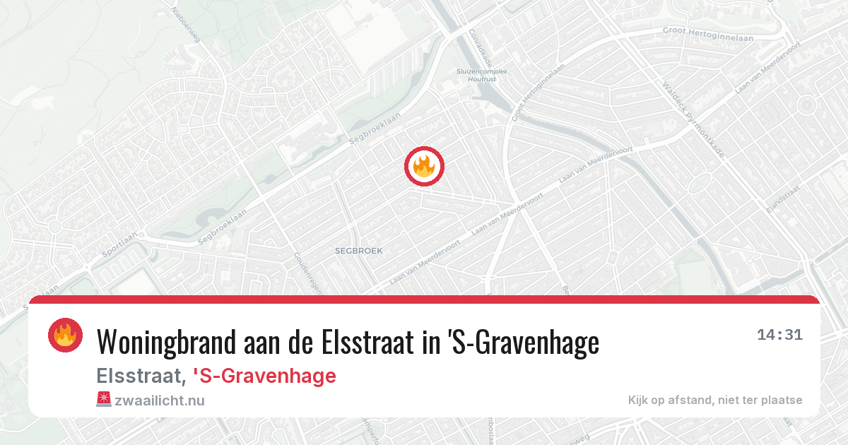Woningbrand aan de Elsstraat in 'S-Gravenhage — 16 jul 2026