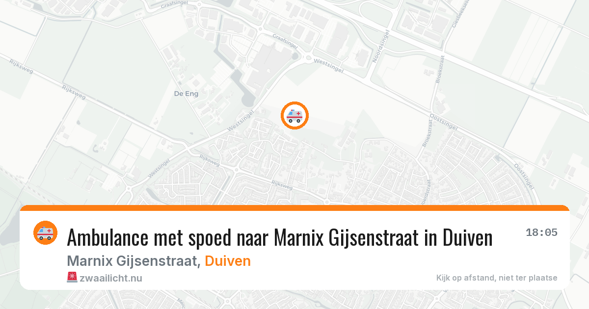 Ambulance met spoed naar Marnix Gijsenstraat in Duiven — 20 mei 2026
