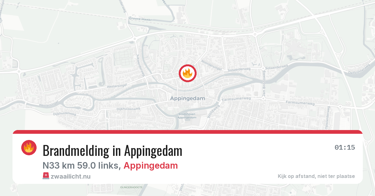 Brandmelding in Appingedam — 22 mei 2026