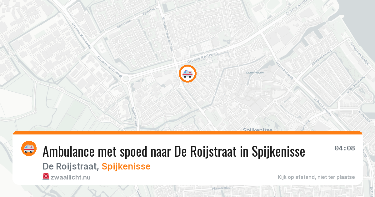 Ambulance met spoed naar De Roijstraat in Spijkenisse — 26 mei 2026