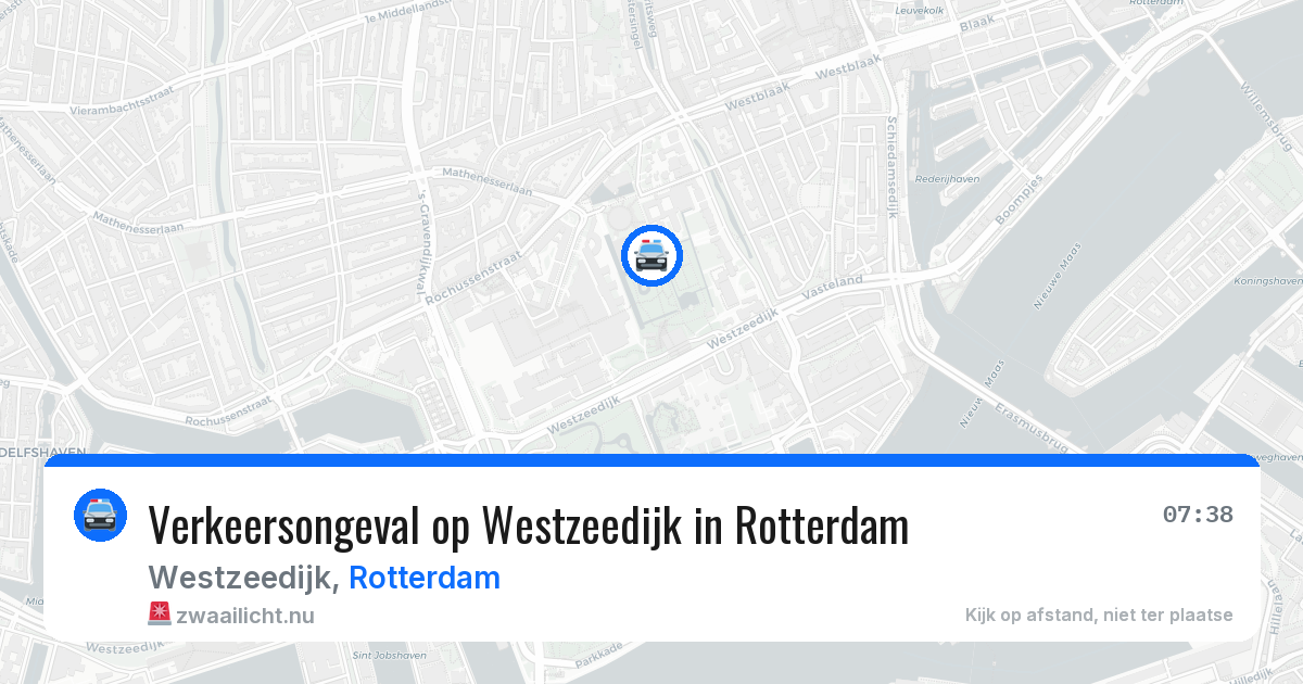Verkeersongeval op Westzeedijk in Rotterdam — 1 jun 2026