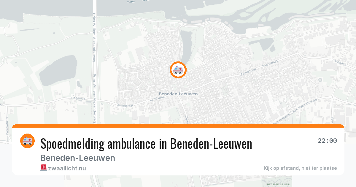 Spoedmelding ambulance in Beneden-Leeuwen — 18 mrt 2026