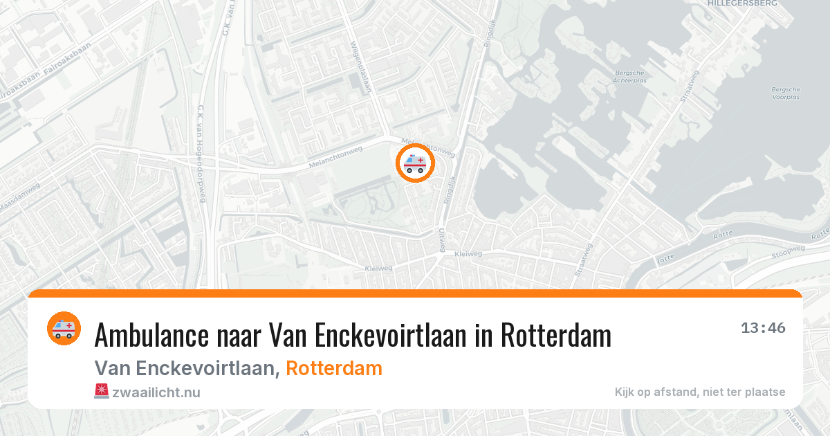 Ambulance naar Van Enckevoirtlaan in Rotterdam — 18 mrt 2026