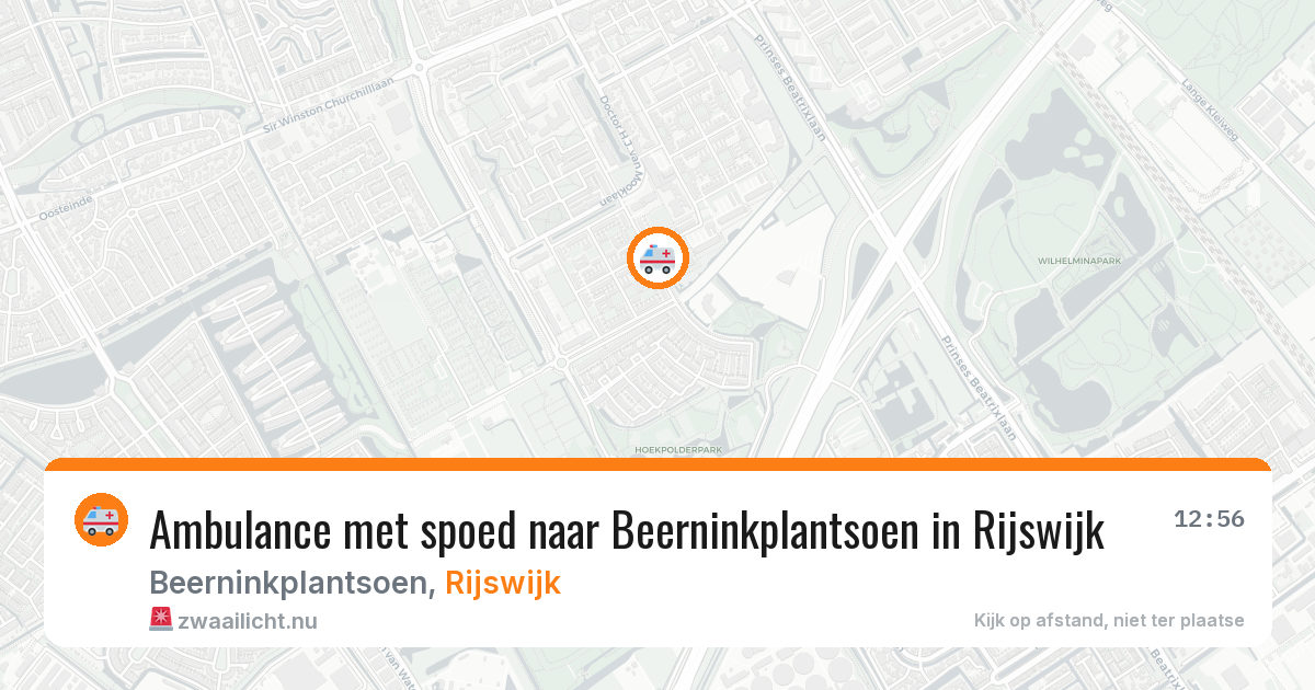 Ambulance met spoed naar Beerninkplantsoen in Rijswijk — 20 jul 2026