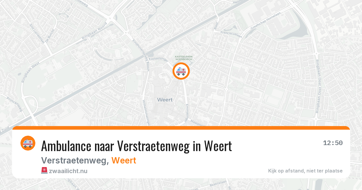 Ambulance naar Verstraetenweg in Weert — 26 jul 2026