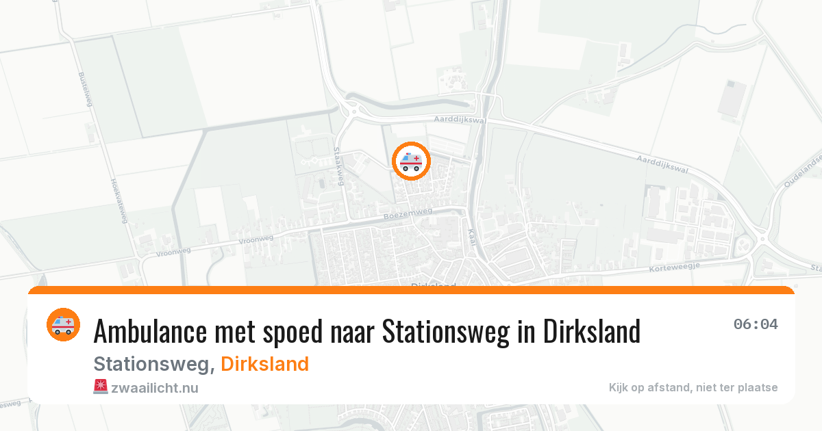 Ambulance met spoed naar Stationsweg in Dirksland — 12 jul 2026