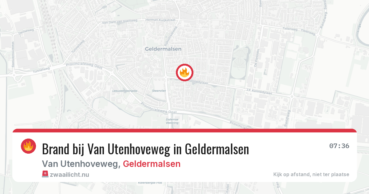 Brand bij Van Utenhoveweg in Geldermalsen — 27 mrt 2026