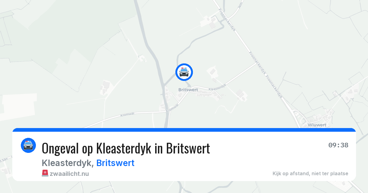 Ongeval op Kleasterdyk in Britswert — 19 jun 2026